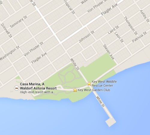 White Street Pier Map, Directions