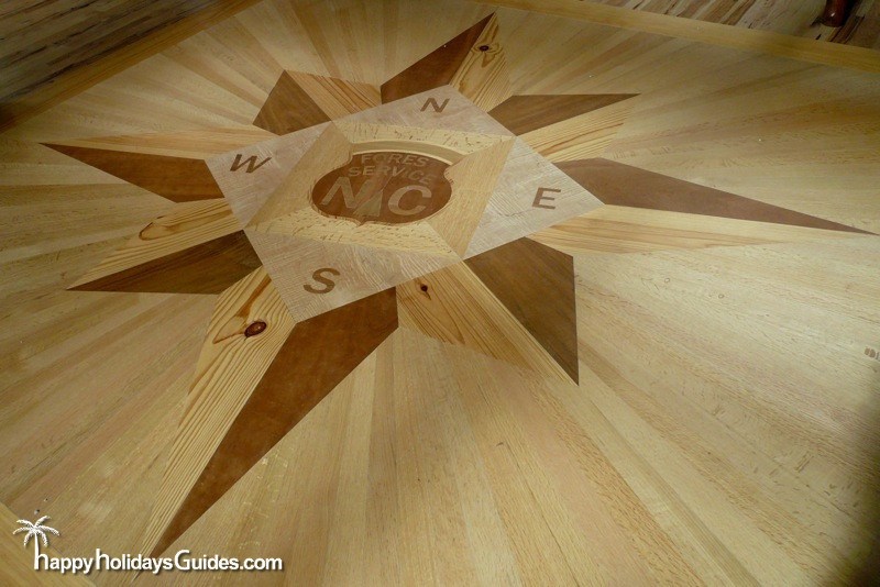 DuPont State Park Wood Floor Compass